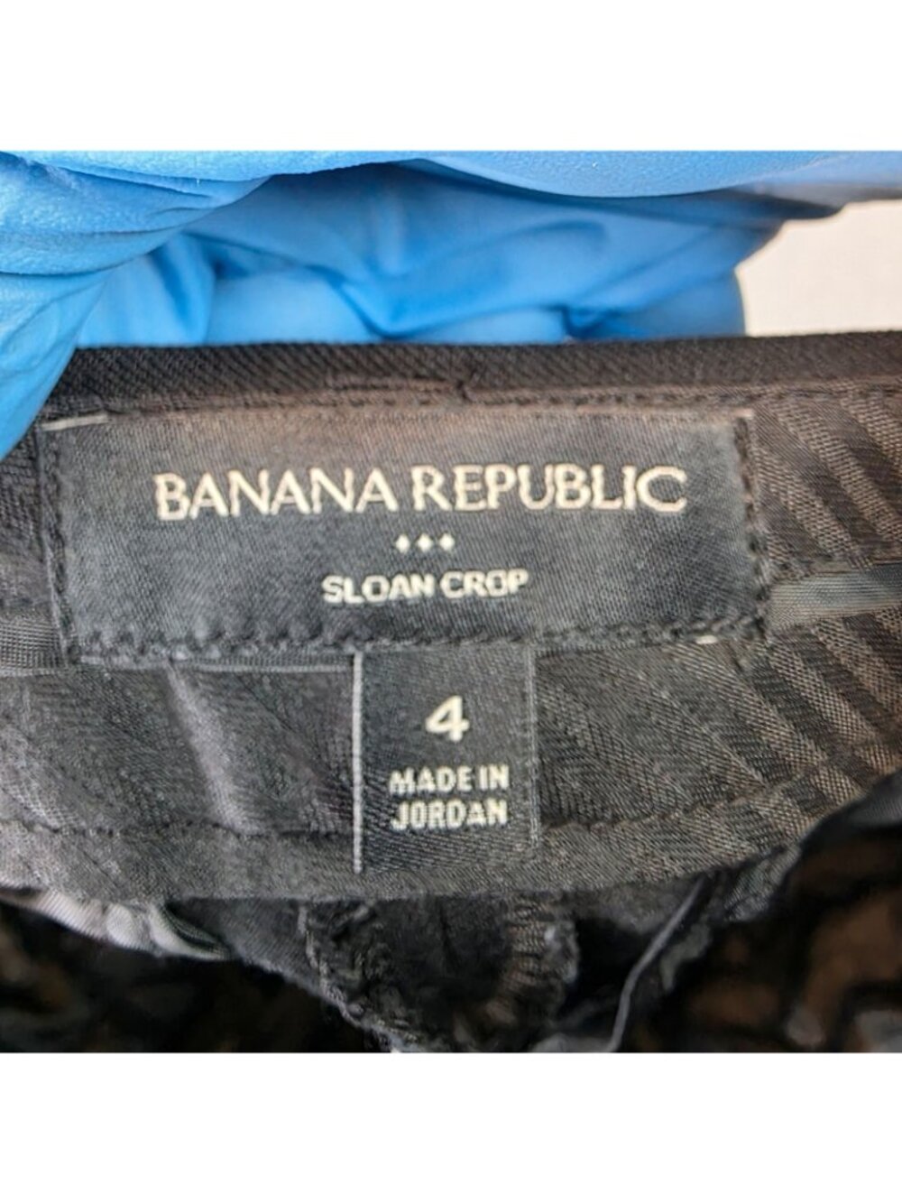 Banana Republic Sloan Dress Pants Womens 4 Black Twill Slim Crop Ankle Stretch - Picture 3 of 11